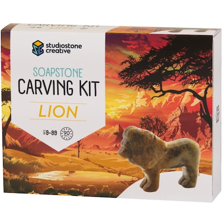 Studiostone Creative Lion Soapstone Carving Kit LIUK